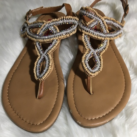 Union Bay Beaded Shell Strap Sandal - Picture 7 of 8